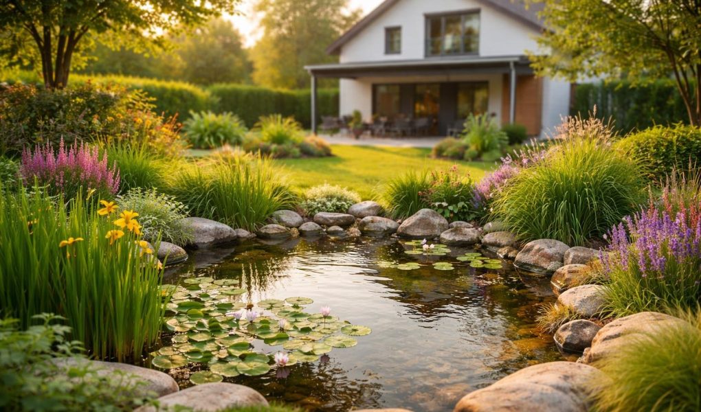 bassin-retention-plantes-maison-floue