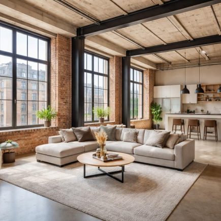 loft-spacieux-briques-poutres-metal