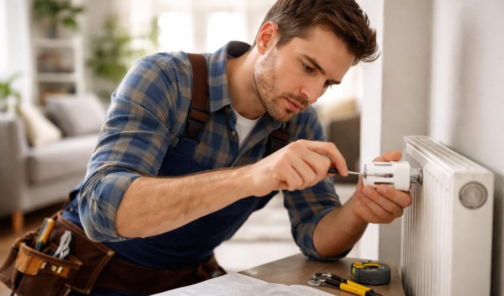 homme-bricolage-thermostat-piece-moderne