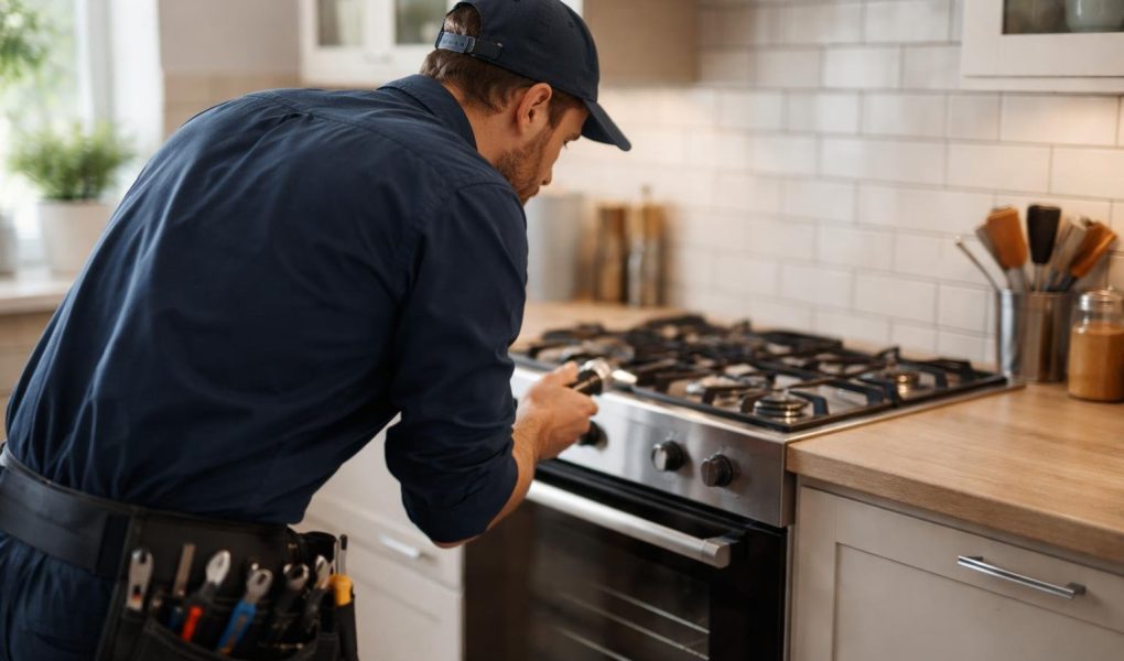 plombier-cuisiniere-cuisine-moderne-lumiere-naturelle