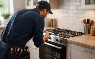 plombier-cuisiniere-cuisine-moderne-lumiere-naturelle
