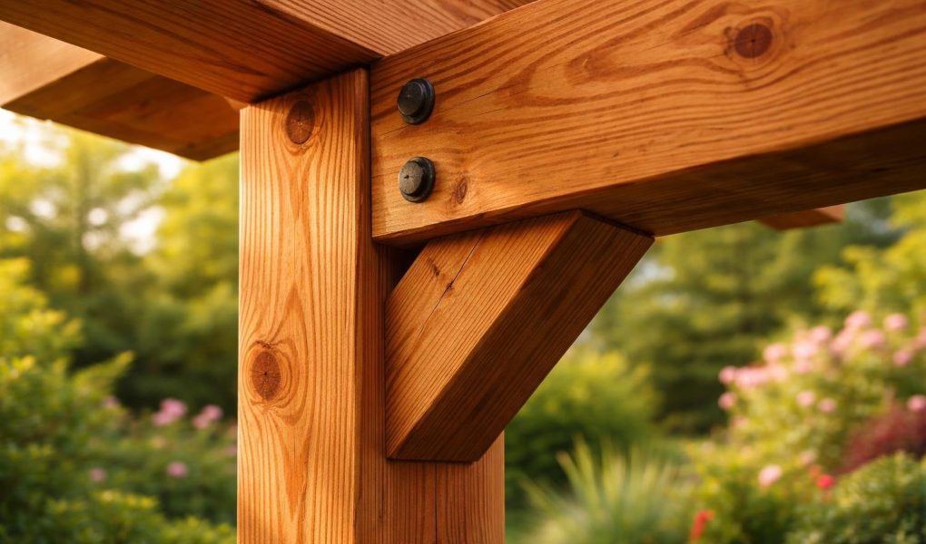 gros-plan-bois-douglas-jardin-flou