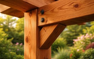 gros-plan-bois-douglas-jardin-flou