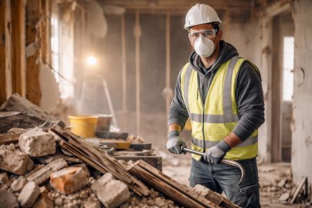 travailleur-masque-renovation-materiaux-construction