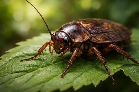 insecte-cafard-feuille-verte-antenne