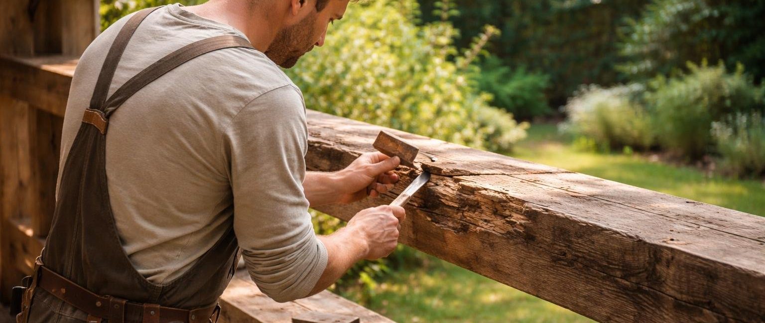 menuisier-restauration-poutre-jardin-verdooyant