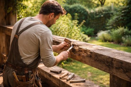menuisier-restauration-poutre-jardin-verdooyant
